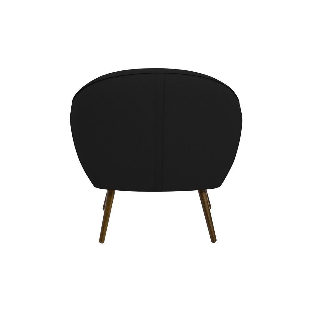 Poltrona Decorativa Sacha Corano Preto - Gran Belo