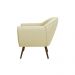 Poltrona Decorativa Sacha PU Sintético Bege Claro G15 - Gran Belo