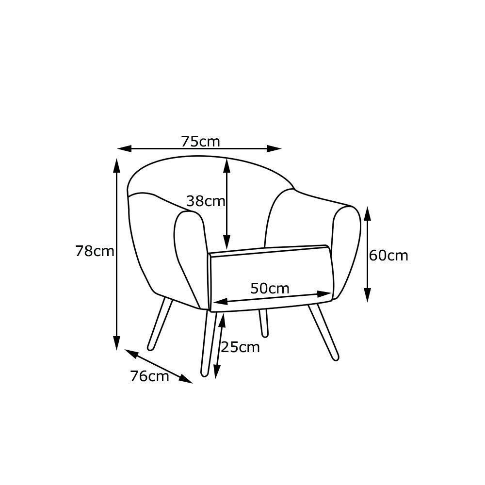 Poltrona Decorativa Sacha PU Sintético Bege Claro G15 - Gran Belo