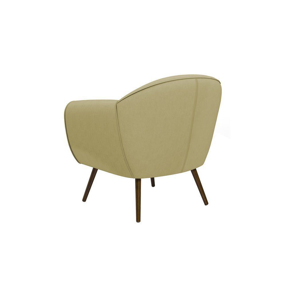 Poltrona Decorativa Sacha PU Sintético Bege G15 - Gran Belo