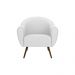 Poltrona Decorativa Sacha PU Sintético Branco G15 - Gran Belo
