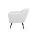 Poltrona Decorativa Sacha PU Sintético Branco G15 - Gran Belo