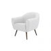 Poltrona Decorativa Sacha PU Sintético Branco G15 - Gran Belo
