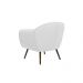 Poltrona Decorativa Sacha PU Sintético Branco G15 - Gran Belo