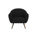 Poltrona Decorativa Sacha PU Sintético Preto G15 - Gran Belo