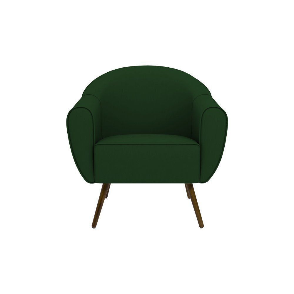 Poltrona Decorativa Sacha Veludo Verde G15 - Gran Belo