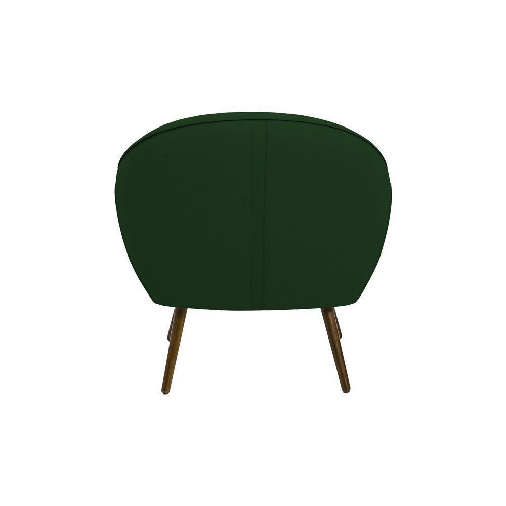 Poltrona Decorativa Sacha Veludo Verde G15 - Gran Belo