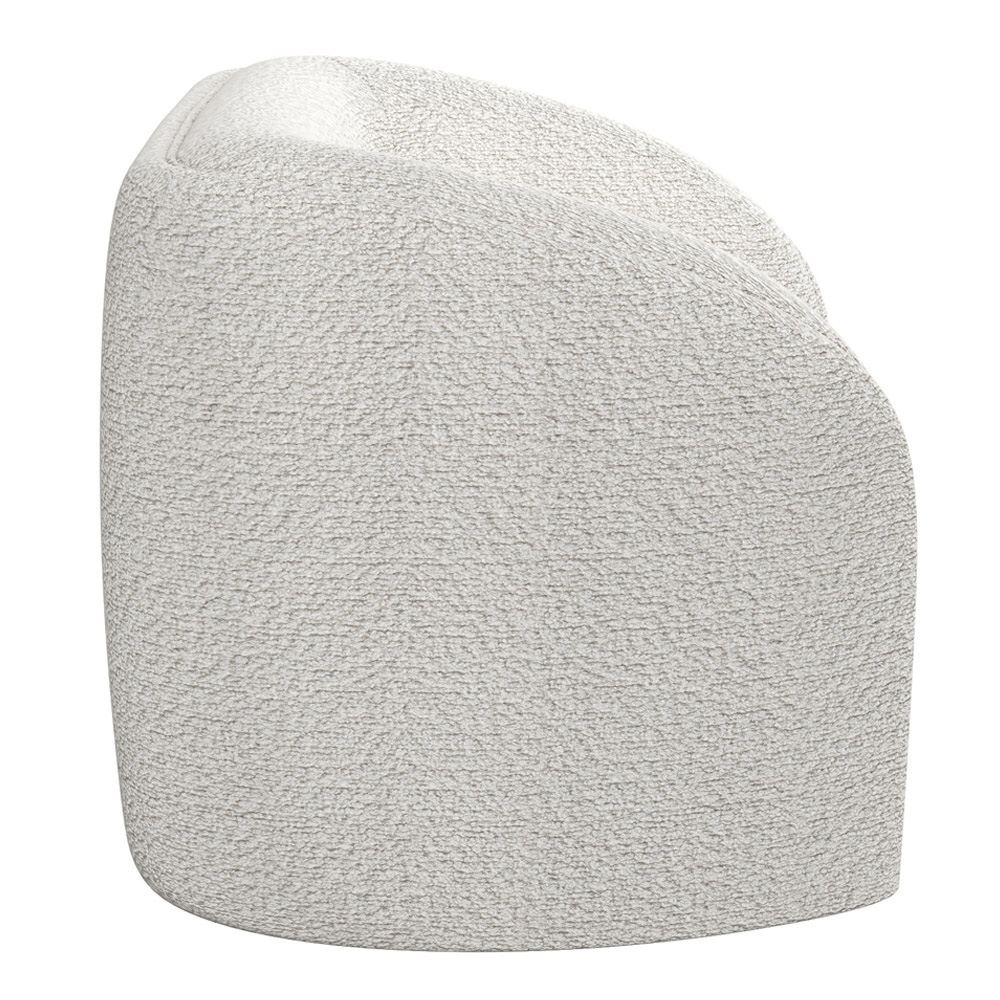 Poltrona Decorativa Sala de Estar Adam Boucle Branco G45 - Gran Belo