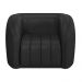 Poltrona Decorativa Sala de Estar Adam PU Preto G45 - Gran Belo