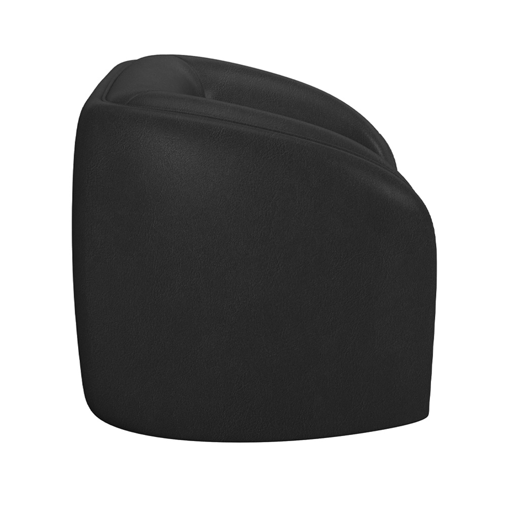 Poltrona Decorativa Sala de Estar Adam PU Preto G45 - Gran Belo