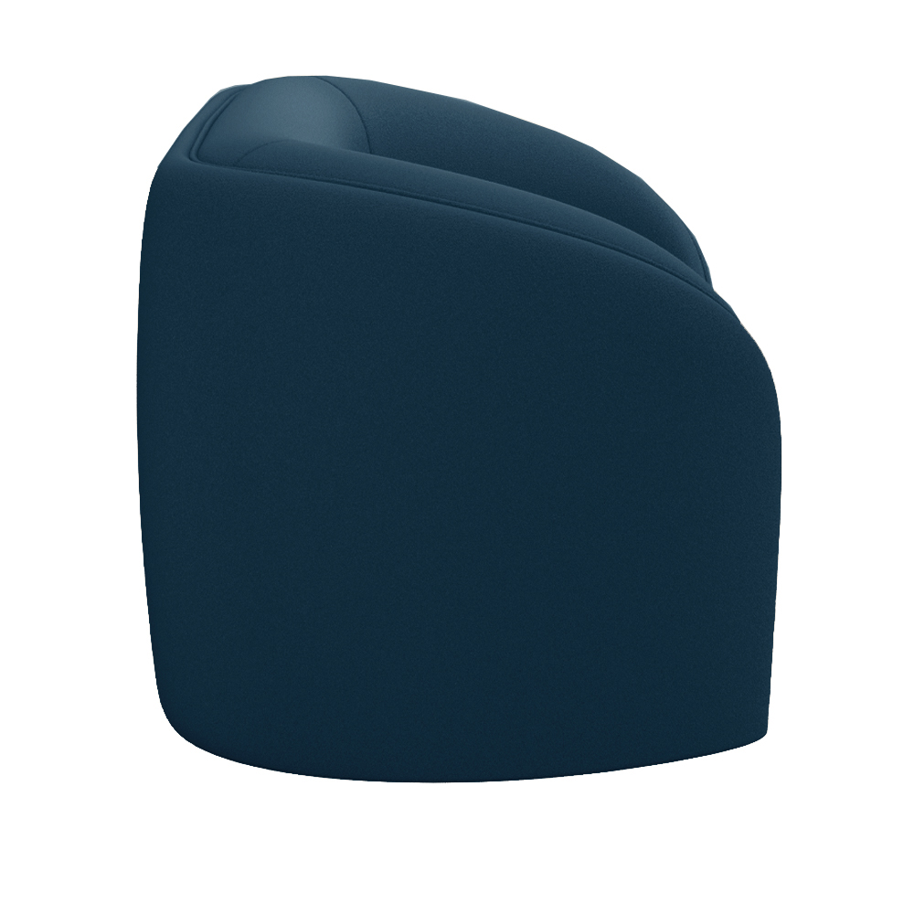 Poltrona Decorativa Sala de Estar Adam Veludo Azul Marinho G45 - Gran Belo