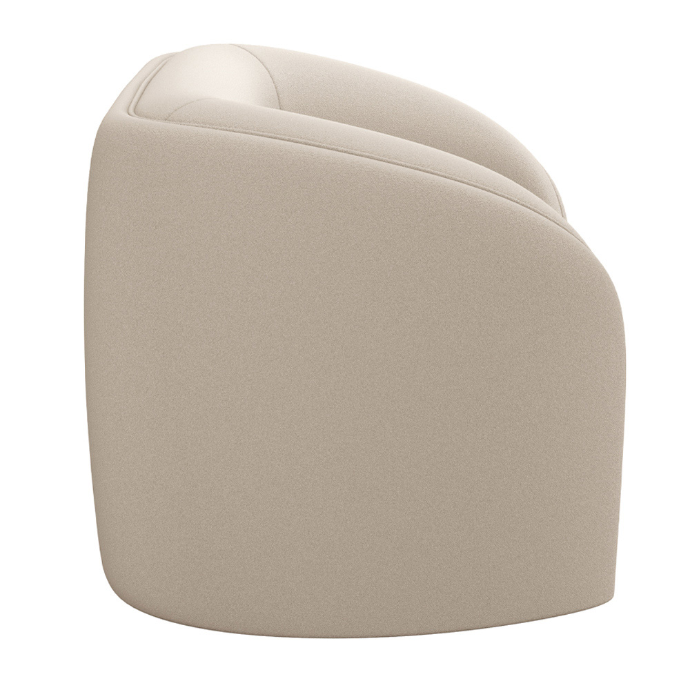 Poltrona Decorativa Sala de Estar Adam Veludo Bege G45 - Gran Belo
