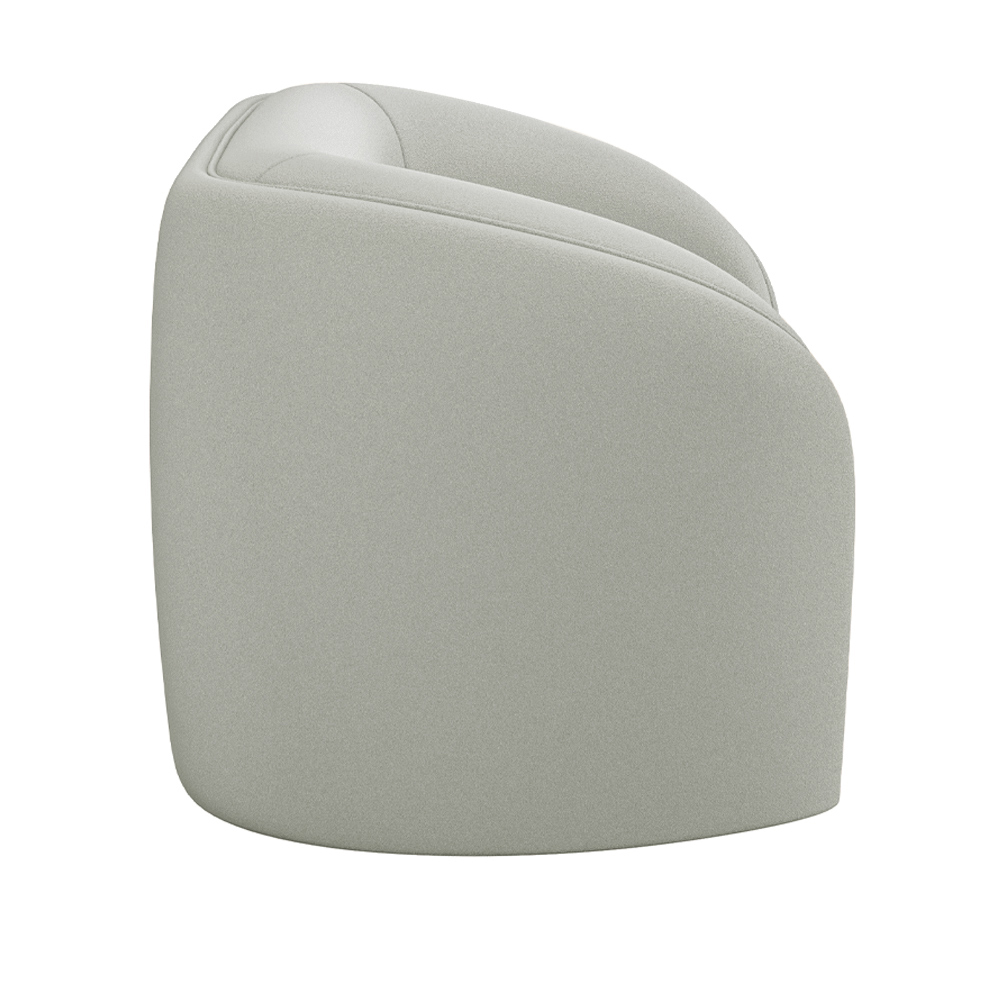 Poltrona Decorativa Sala de Estar Adam Veludo Cinza Claro G45 - Gran Belo