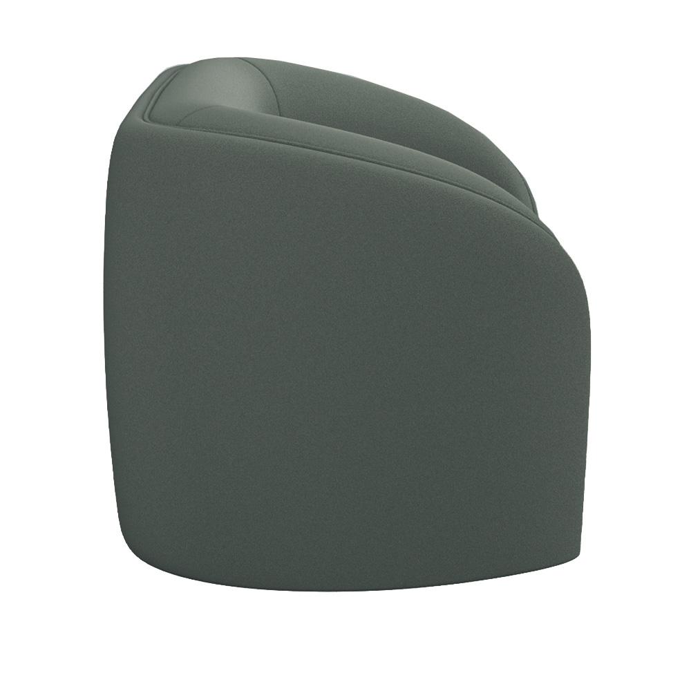 Poltrona Decorativa Sala de Estar Adam Veludo Cinza G45 - Gran Belo