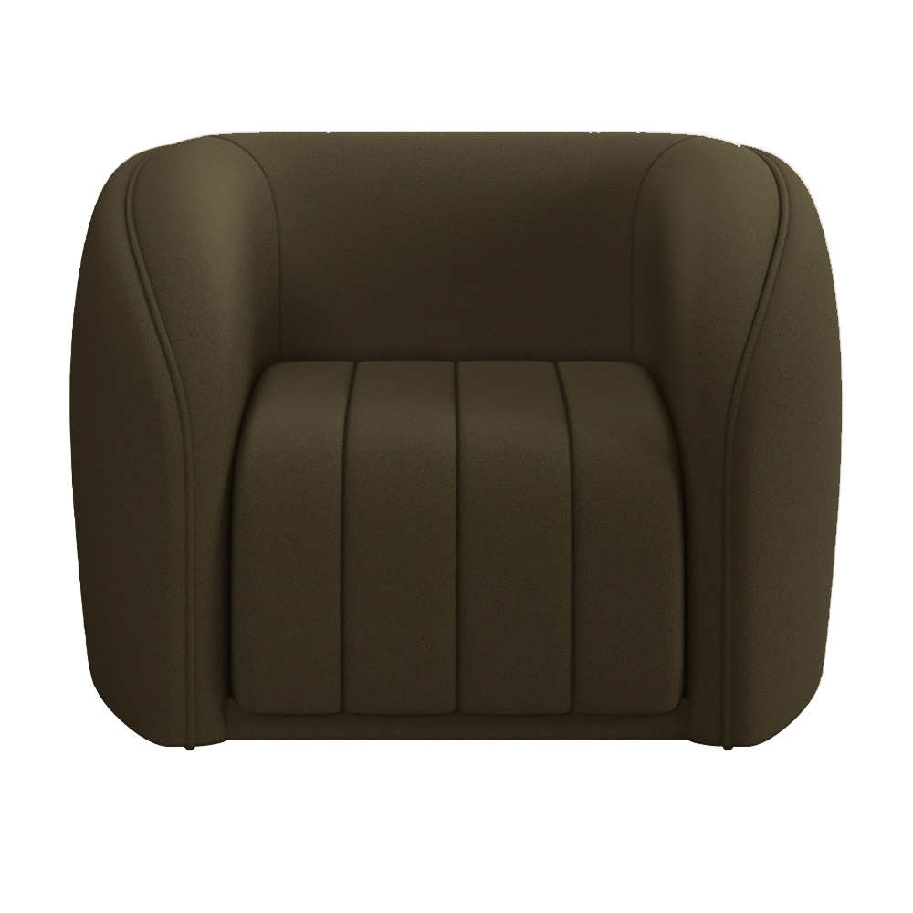 Poltrona Decorativa Sala de Estar Adam Veludo Marrom G45 - Gran Belo