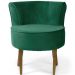 Poltrona Decorativa Sala de Estar Base de Madeira Ayla Veludo Verde G15 - Gran Belo