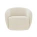 Poltrona Decorativa Sala de Estar Íbis Encosto Fixo Bouclê Off White G33 - Gran Belo