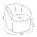 Poltrona Decorativa Sala de Estar Íbis Encosto Fixo Veludo Azul Marinho G33 - Gran Belo