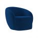 Poltrona Decorativa Sala de Estar Íbis Encosto Fixo Veludo Azul Marinho G33 - Gran Belo