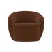 Poltrona Decorativa Sala de Estar Íbis Encosto Fixo Veludo Marrom G33 - Gran Belo
