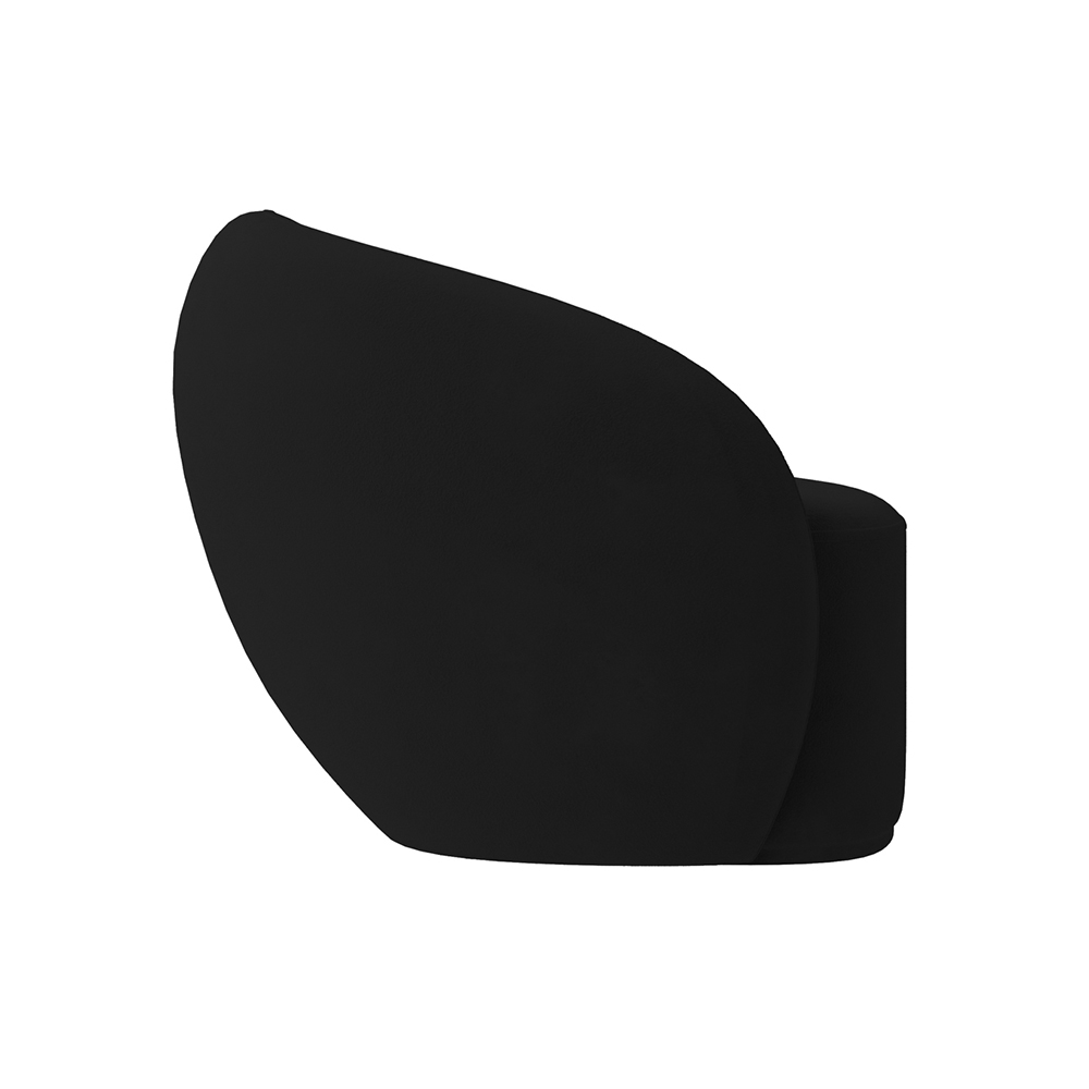 Poltrona Decorativa Sala de Estar Íbis Encosto Fixo Veludo Preto G33 - Gran Belo