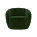 Poltrona Decorativa Sala de Estar Íbis Encosto Fixo Veludo Verde G33 - Gran Belo