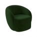 Poltrona Decorativa Sala de Estar Íbis Encosto Fixo Veludo Verde G33 - Gran Belo