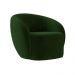 Poltrona Decorativa Sala de Estar Íbis Encosto Fixo Veludo Verde G33 - Gran Belo