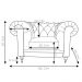Poltrona Decorativa Sala de Estar Chesterfield Duo Couro Conhaque Brilho G40 - Gran Belo