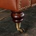 Poltrona Decorativa Sala de Estar Chesterfield Duo Couro Conhaque Brilho G40 - Gran Belo