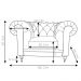 Poltrona Decorativa Sala de Estar Chesterfield Duo Couro Tabaco - Gran Belo