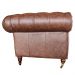 Poltrona Decorativa Sala de Estar Chesterfield Duo Couro Tabaco - Gran Belo