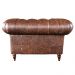 Poltrona Decorativa Sala de Estar Chesterfield Duo Couro Tabaco - Gran Belo