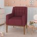 Poltrona Decorativa Sala de Estar Design Moderno Madonna Suede Bordô G52 - Gran Belo