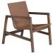 Poltrona Decorativa Sala de Estar Eden Com Couro Madeira Maciça Rustic Brown G54 - Gran Belo