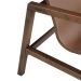 Poltrona Decorativa Sala de Estar Eden Com Couro Madeira Maciça Rustic Brown G54 - Gran Belo