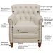 Poltrona Decorativa Sala de Estar Níger Pés Madeira Couro Off White G58 - Gran Belo