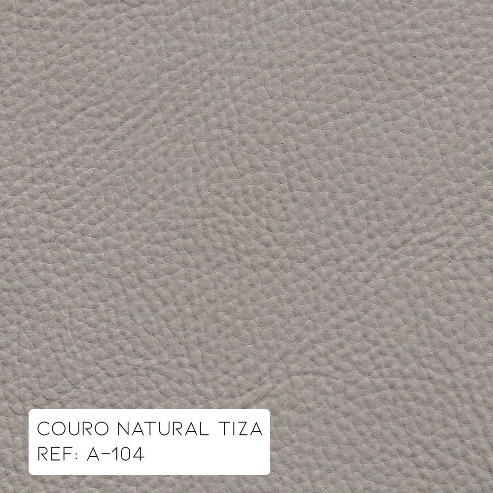 Poltrona Decorativa Sala de Estar Níger Pés Príncipe Couro Off White G58 - Gran Belo