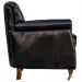 Poltrona Decorativa Sala de Estar Níger Pés Príncipe Couro Preto - Gran Belo