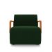 Poltrona Decorativa Sala de Estar Odessa Braços em Madeira Veludo Verde G33 - Gran Belo