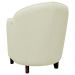 Poltrona Decorativa Sala de Estar Pés Madeira Kairós Couro Off White G03 - Gran Belo