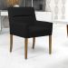 Poltrona Decorativa Sala de Estar Pés Madeira Vicenza Veludo Preto G15 - Gran Belo