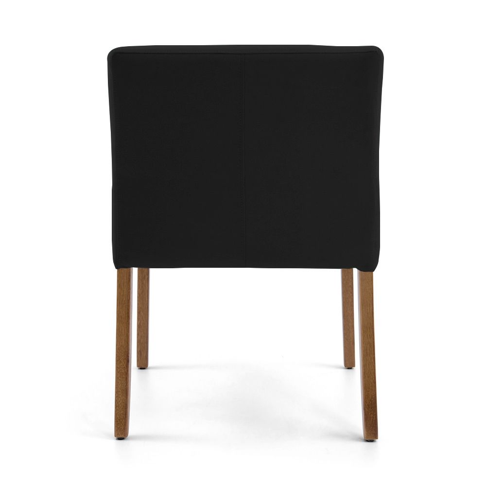 Poltrona Decorativa Sala de Estar Pés Madeira Vicenza Veludo Preto G15 - Gran Belo