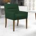 Poltrona Decorativa Sala de Estar Pés Madeira Vicenza Veludo Verde G15 - Gran Belo