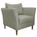 Poltrona Decorativa Sala de Estar Pés Palito Lubbock Couro Fendi G58 - Gran Belo