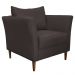 Poltrona Decorativa Sala de Estar Pés Palito Lubbock Couro Marrom G58 - Gran Belo