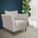 Poltrona Decorativa Sala de Estar Pés Palito Lubbock Couro Off White - Gran Belo