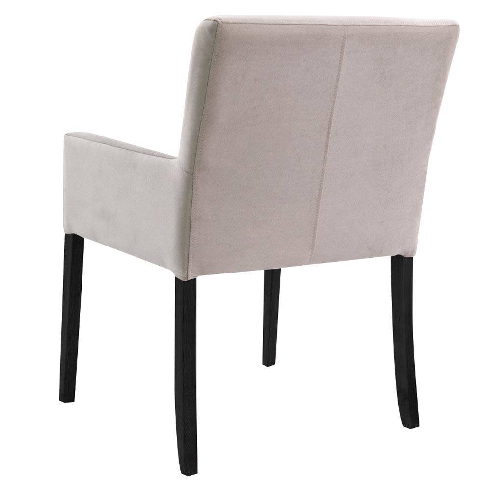 Poltrona Decorativa Sala de Estar Pés Preto Vicenza Veludo Nude G15 - Gran Belo