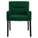 Poltrona Decorativa Sala de Estar Pés Preto Vicenza Veludo Verde G15 - Gran Belo