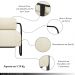 Poltrona Decorativa Sala de Estar Polatsk Base Industrial de Ferro Bouclê Off White G33 - Gran Belo
